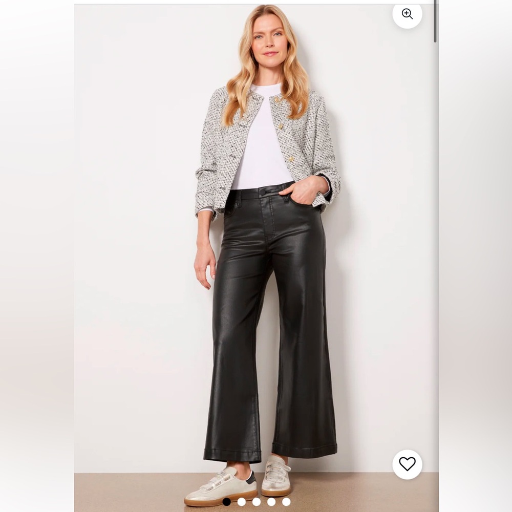 Meg leather crop jeans